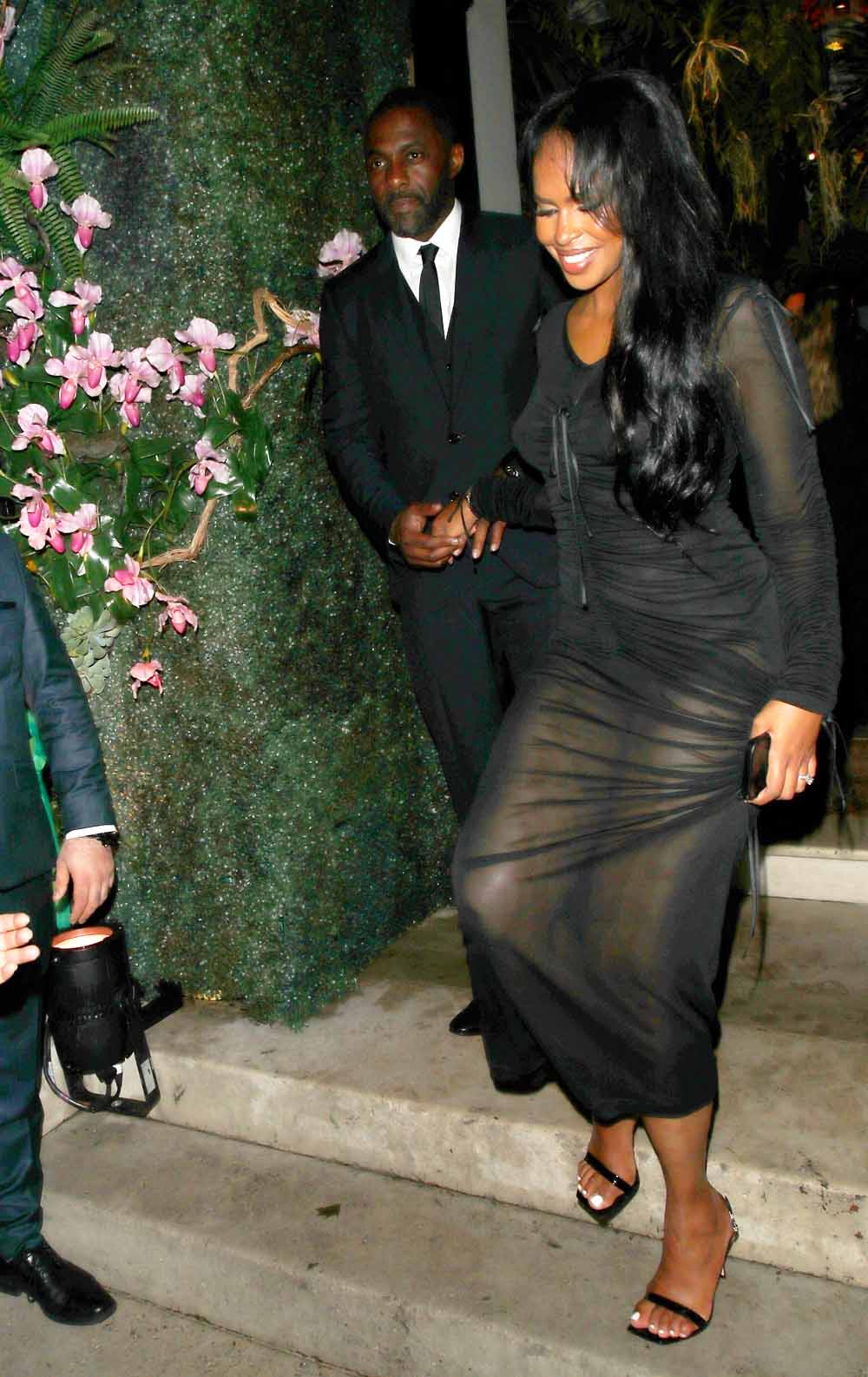 Idris Elba Wife Stuns Sheer Dress BACKGRID