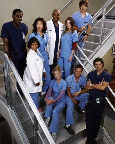 Editorial use only. No book cover usage.
Mandatory Credit: Photo by Abc-Tv/Kobal/Shutterstock (5886266bg)
Clockwise (From Top Left), Isaiah Washington, Sandra Oh, James Pickens Jr, Ellen Pompeo, T.R. Knight, Patrick Dempsey, Justin Chambers, Katherine Heigl, Chandra Wilson
Grey's Anatomy - 2005
ABC-TV
USA
TV Portrait