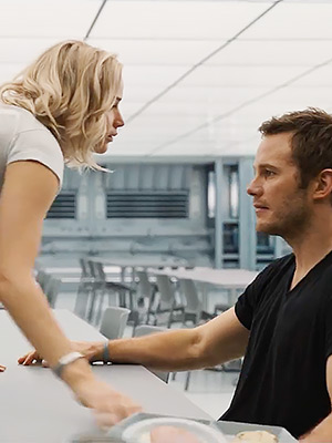 'Passengers' Kiss Scene