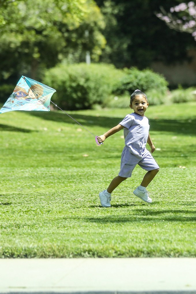 Kylie Jenner’s Daughter Stormi Flies a Kite