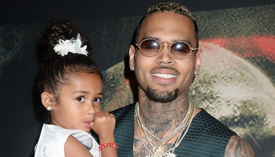 Royalty Brown with her dad Chris Brown