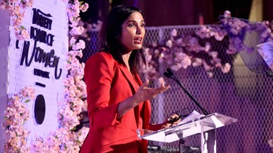 Padma Lakshmi speaking at the Variety Power of Women event 2018