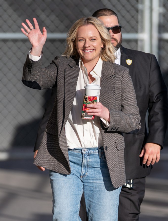 Elisabeth Moss At ‘Jimmy Kimmel Live’