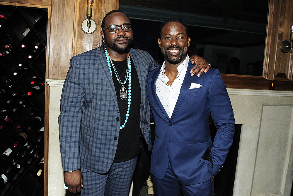 Brian Tyree Henry, Sterling K. Brown==Global Road Entertainment With The Cinema Society Host The After Party For "Hotel Artemis"==Society Cafe at Walker Hotel Greenwich Village, New York, NY==May 29, 2018==©Patrick McMullan==Photo - Paul Bruinooge/PMC====