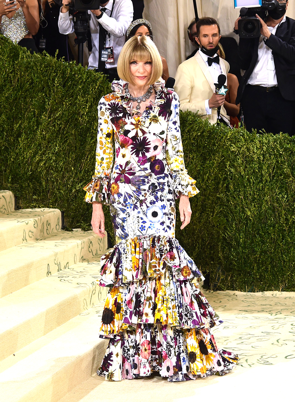 Anna Wintour
Costume Institute Benefit celebrating the opening of In America: A Lexicon of Fashion, Arrivals, The Metropolitan Museum of Art, New York, USA - 13 Sep 2021