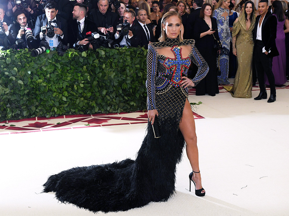 Jennifer Lopez
The Metropolitan Museum of Art's Costume Institute Benefit celebrating the opening of Heavenly Bodies: Fashion and the Catholic Imagination, Arrivals, New York, USA - 07 May 2018
WEARING BALMAIN