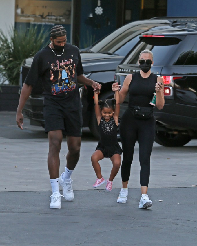 Khloe Kardashian & Tristan Thompson Play With True