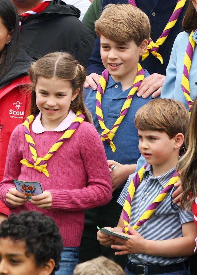 Prince Louis with his siblings