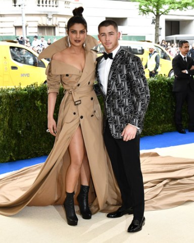 Priyanka Chopra and Nick JonasThe Costume Institute Benefit celebrating the opening of Rei Kawakubo/Comme des Garcons: Art of the In-Between, Arrivals, The Metropolitan Museum of Art, New York, USA - 01 May 2017