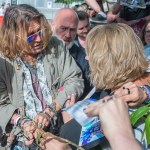 Johnny Depp with fans in front of the Stadthalle Offenbach
Johnny Depp meeting his fans in front of Offenbach Town Hall, Hesse, Germany - 06 Jul 2022