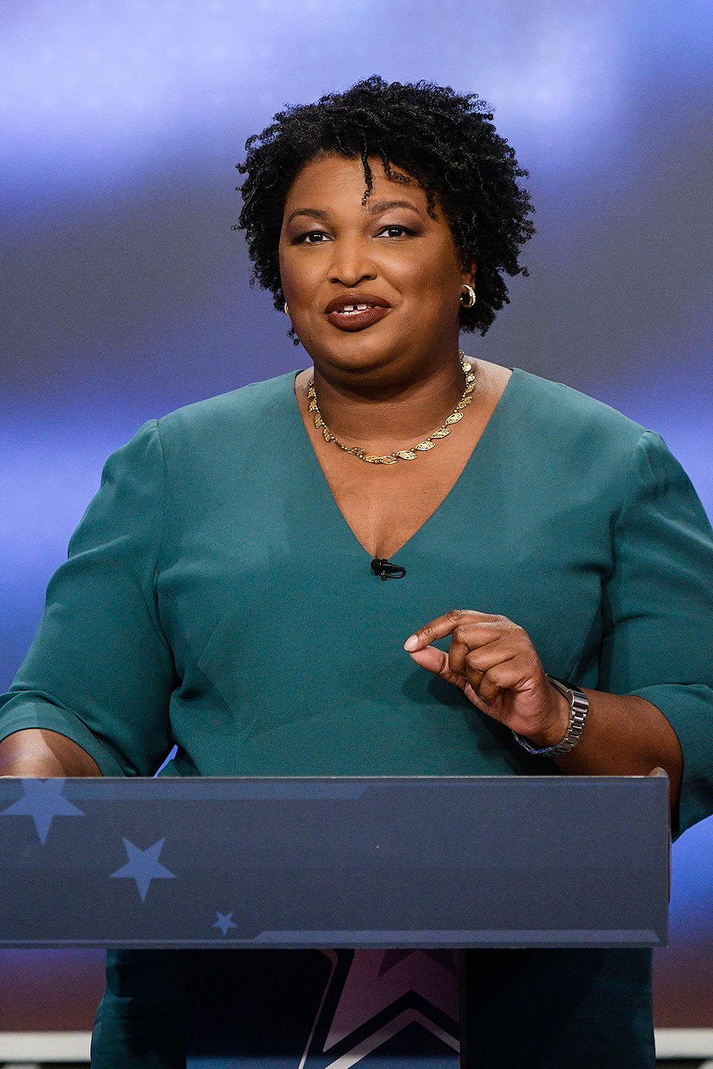 Georgia Democratic gubernatorial candidate Stacey Abrams participates in a debate against Stacey Evans, in Atlanta
Gubernatorial Debates Georgia, Atlanta, USA - 20 May 2018