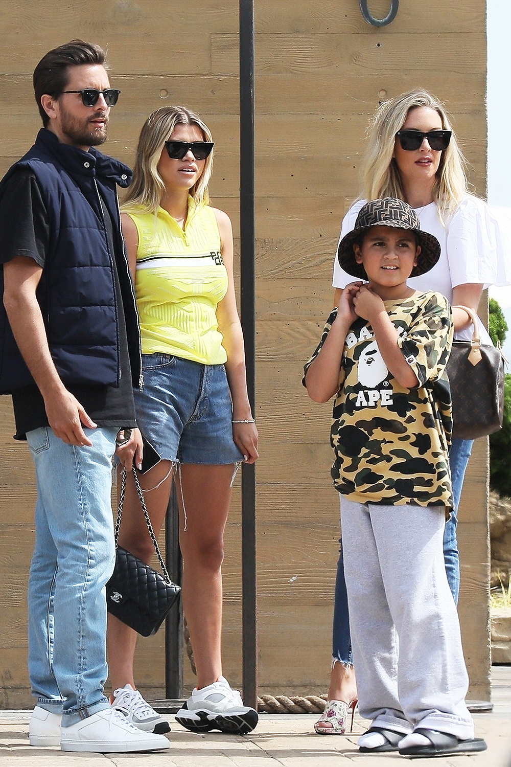 *EXCLUSIVE* Sofia Richie and Scott Disick enjoy lunch at Nobu with Mason and a friend