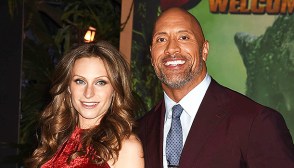 Dwayne Johnson with girlfriend and baby mama Lauren Hashian