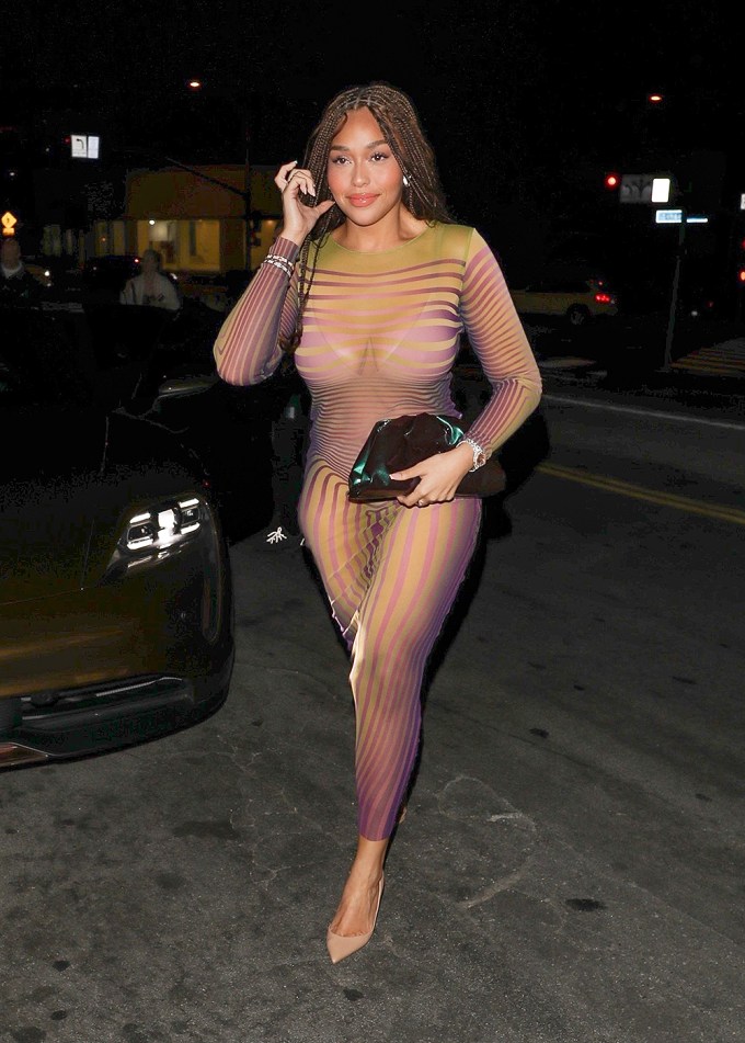 Jordyn Woods Grabs Dinner