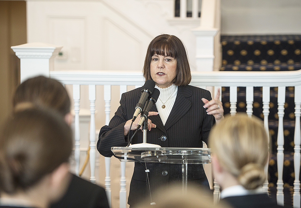 U.S. 2nd Lady Karen Pence welcomes servicewomen of all five branches of the military, Naval Observatory, Washington DC, USA - 23 Mar 2017