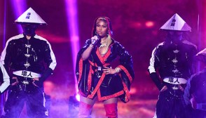 Nicki Minaj performing at 2018 BET Awards