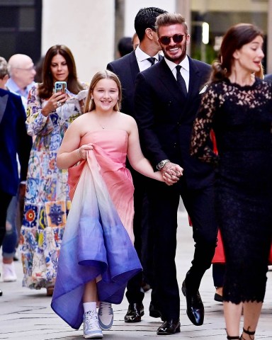 *EXCLUSIVE* Venice, ITALY  - Former England footballer David Beckham looks dapper while pictured with his daughter Harper Seven together with Domenico Dolce going to the Riva event at the Fenice theatre in Venice.

Harper was pictured looking in great spirits with her dad as they laughed and joked together on route to the glitzy event! **SHOT ON 06/11/22**

Pictured: David Beckham ,Harper Seven ,Domenico Dolce

BACKGRID USA 13 JUNE 2022 

BYLINE MUST READ: Cobra Team / BACKGRID

USA: +1 310 798 9111 / usasales@backgrid.com

UK: +44 208 344 2007 / uksales@backgrid.com

*UK Clients - Pictures Containing Children
Please Pixelate Face Prior To Publication*