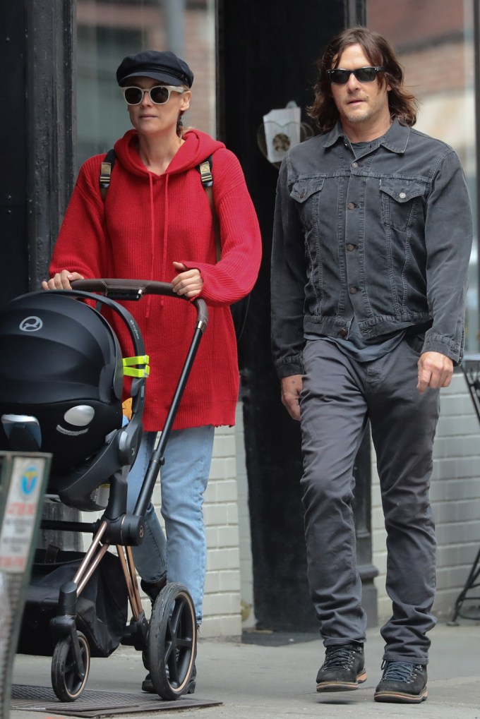 Diane Kruger & Norman Reedus Push Their Daughter Around NYC