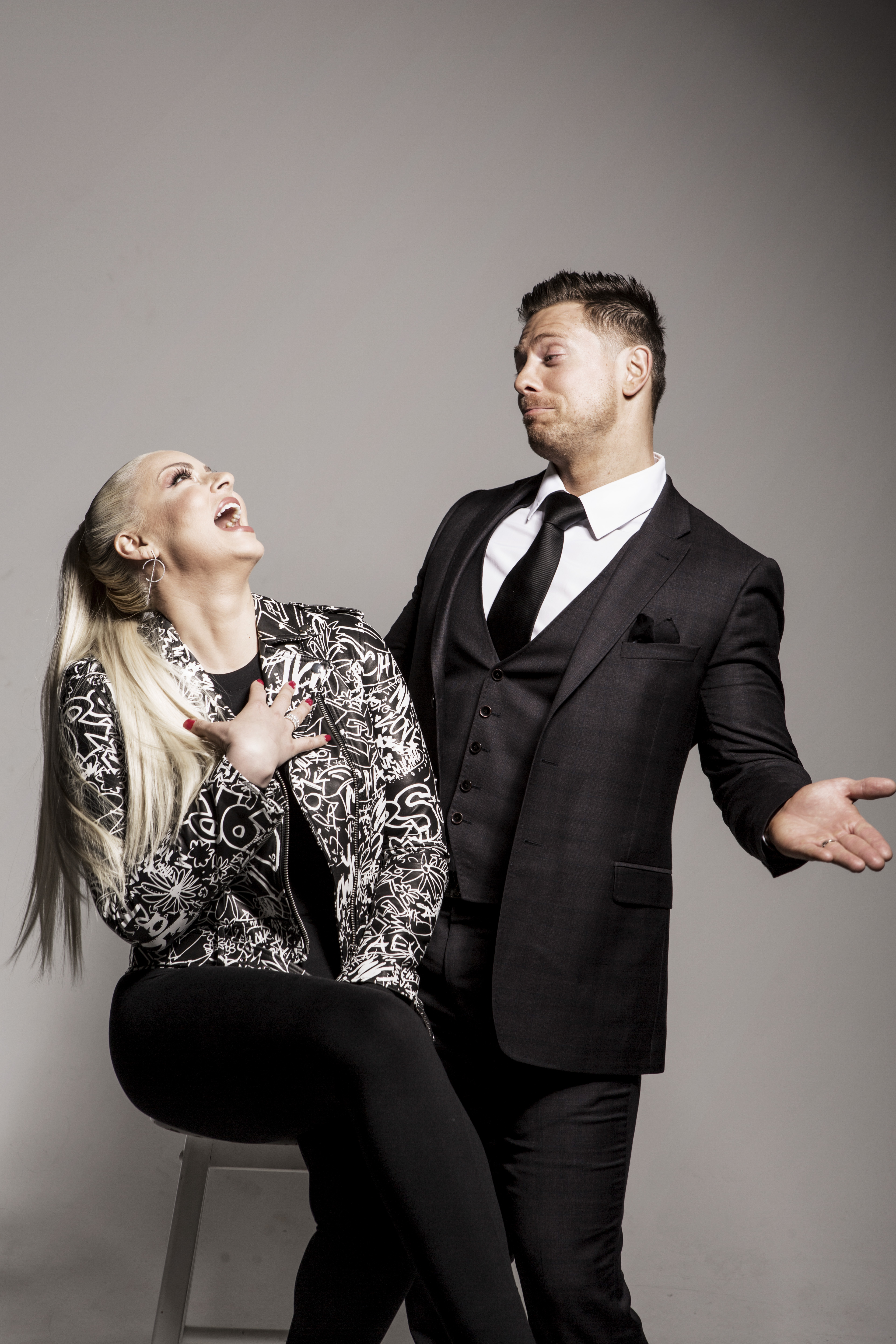 Mike "The Miz" and Maryse Mizanin to promote their new reality show The Miz and Mrs