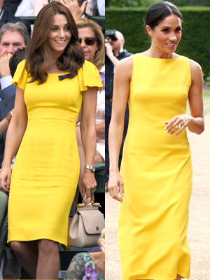 kate middleton meghan markle yellow dress