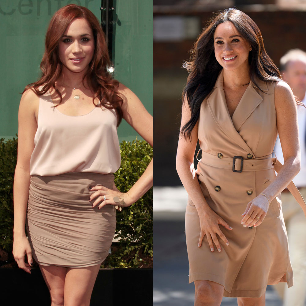 meghan-markle-then-vs-now-royal-brown-shutterstock