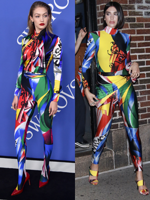 dua lipa versace jumpsuit