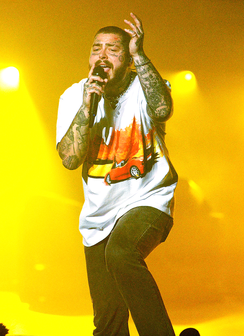 Post Malone performs during the Formula 1 Miami Grand Prix Kick Off Concert at Hard Rock Live
Formula 1 Miami Grand Prix Kick Off Concert at Hard Rock Live, Seminole Hard Rock Hotel and Casino, Hollywood, Florida, USA - 06 May 2022