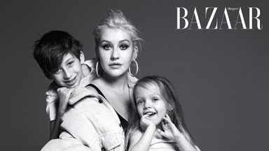 Christina aguilera kids harpers bazaar