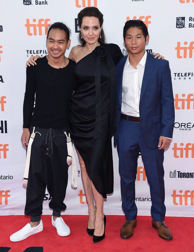 Maddox Jolie-Pitt attends TIFF with Angelina and brother Pax