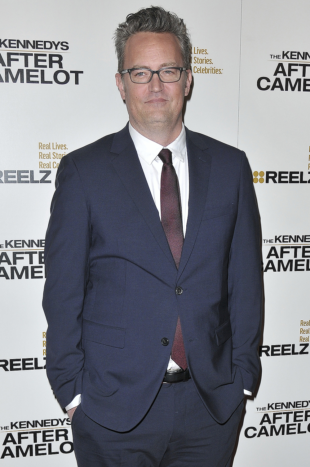 Matthew Perry arriving at the Reelz's "The Kennedys - After Camelot" Premiere held at The Paley Center For Media in Beverly Hills, CA on Wednesday, March 15, 2017. (Photo By Sthanlee B. Mirador) *** Please Use Credit from Credit Field ***(Sipa via AP Images)