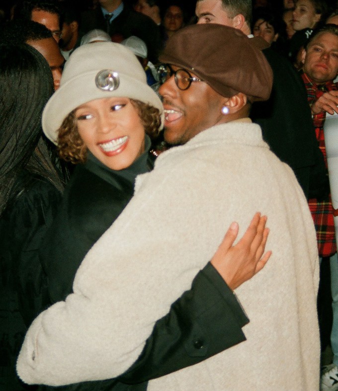 Whitney Houston and Bobby Brown attend the ‘Cinderella’ film premiere