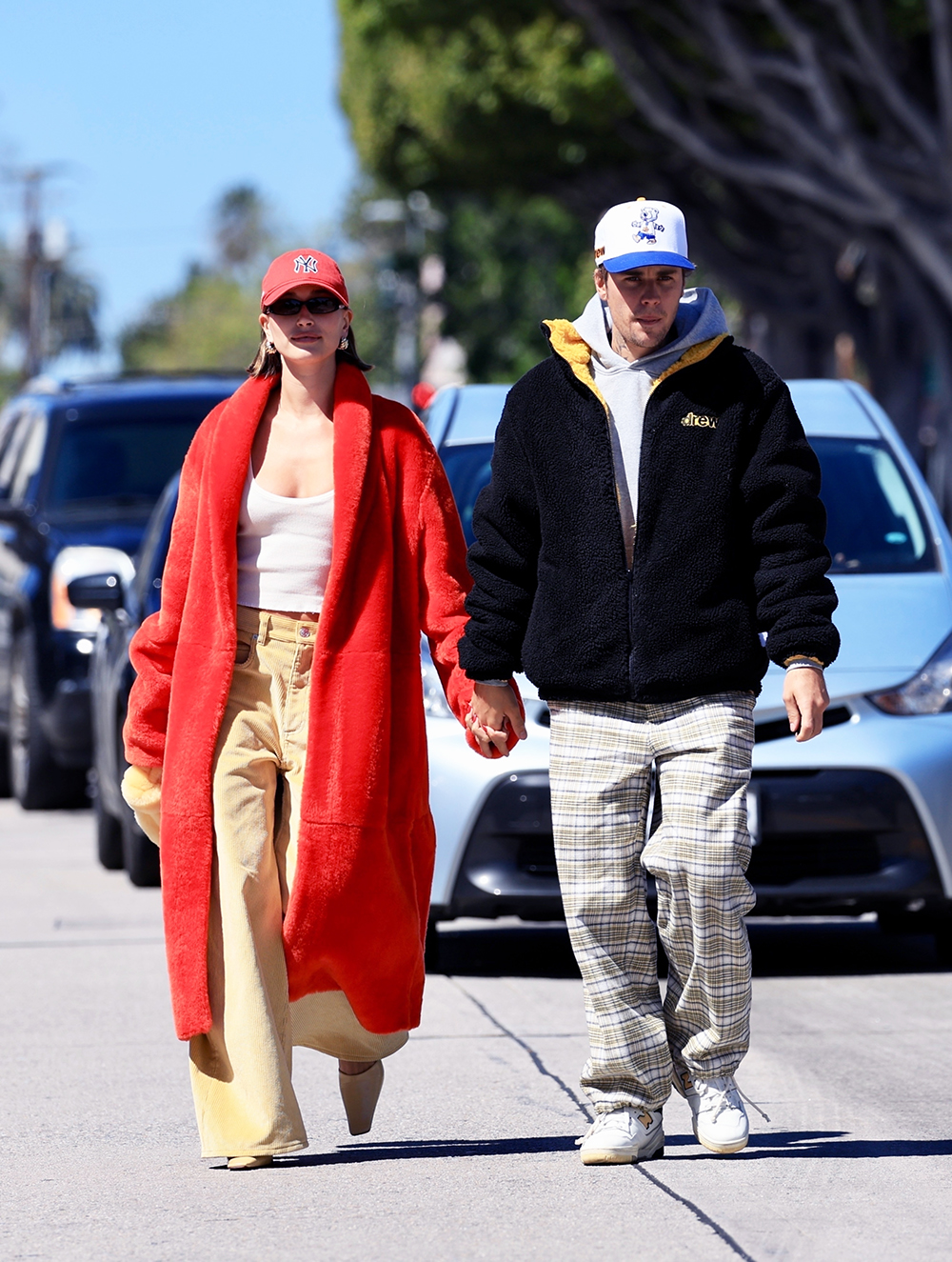 *EXCLUSIVE* Justin and Hailey Bieber hold hands as they leave the Great White