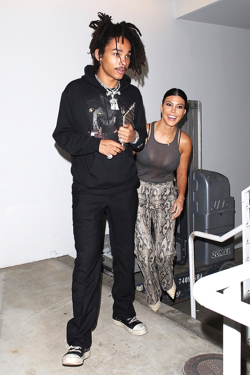 Beverly Hills, CA  - TV personality Kourtney Kardashian and her model boyfriend Luka Sabbat were spotted leaving a Virgil Abloh Off-White gallery in Beverly Hills. The two looked happy together as they headed back to their waiting ride.Pictured: Kourtney Kardashian, Luka SabbatBACKGRID USA 10 OCTOBER 2018 USA: +1 310 798 9111 / usasales@backgrid.comUK: +44 208 344 2007 / uksales@backgrid.com*UK Clients - Pictures Containing ChildrenPlease Pixelate Face Prior To Publication*