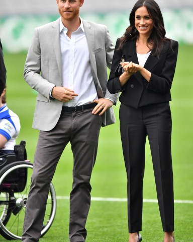 Prince Harry and Meghan Duchess of Sussex visit Croke Park
Prince Harry and Meghan Duchess of Sussex visit to Dublin, Ireland - 11 Jul 2018
WEARING GIVENCHY