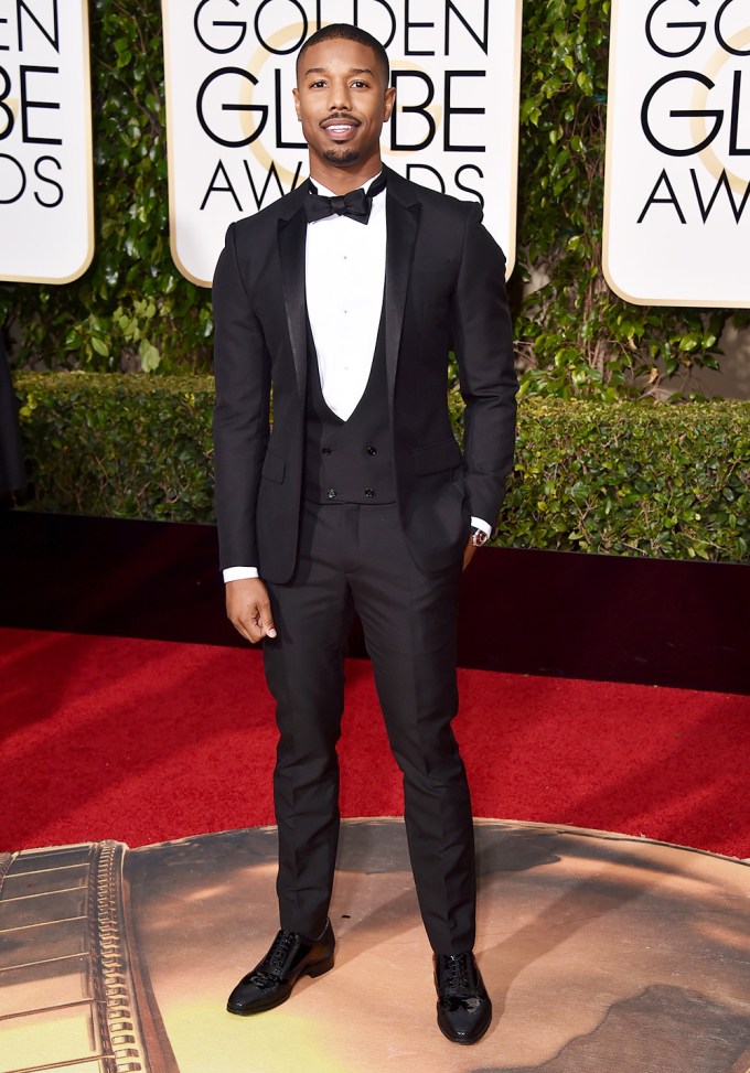 Michael B. Jordan at the 2016 Golden Globes