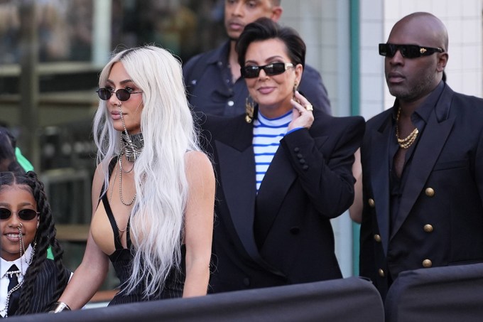 Kris & Family at the Jena Paul Gaultier Show During Paris Fashion Week