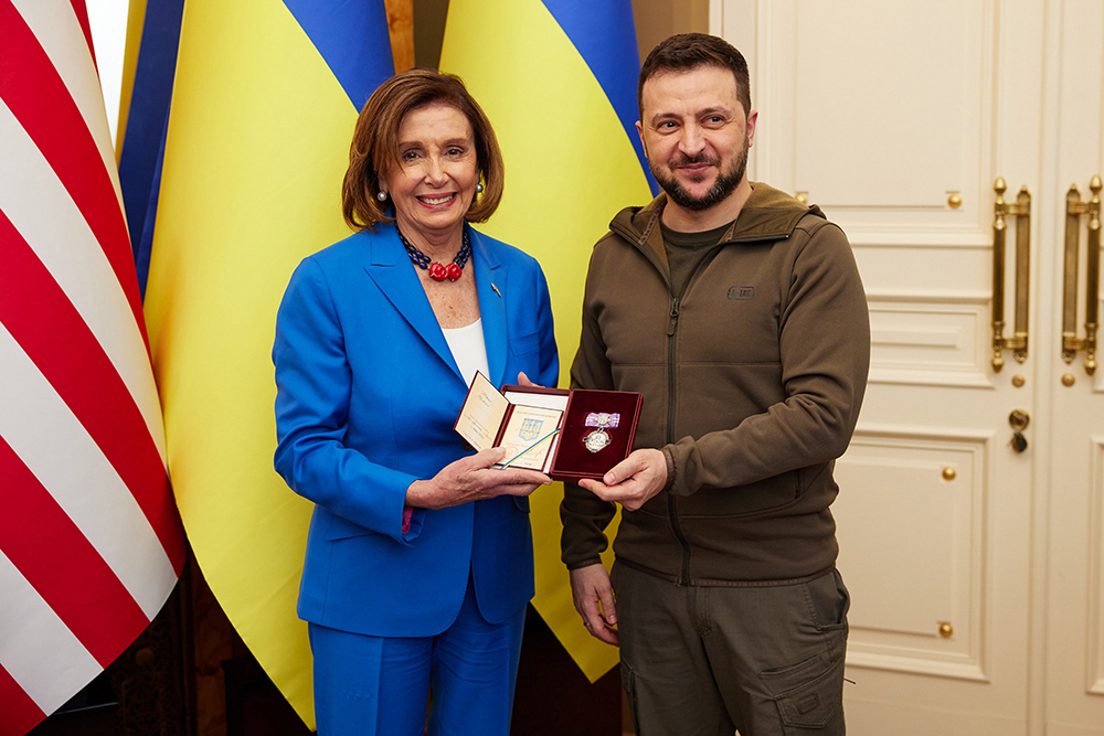 U.S. House Speaker Pelosi Meets with Ukrainian President Zelenskyy in Kyiv, Ukraine - 01 May 2022