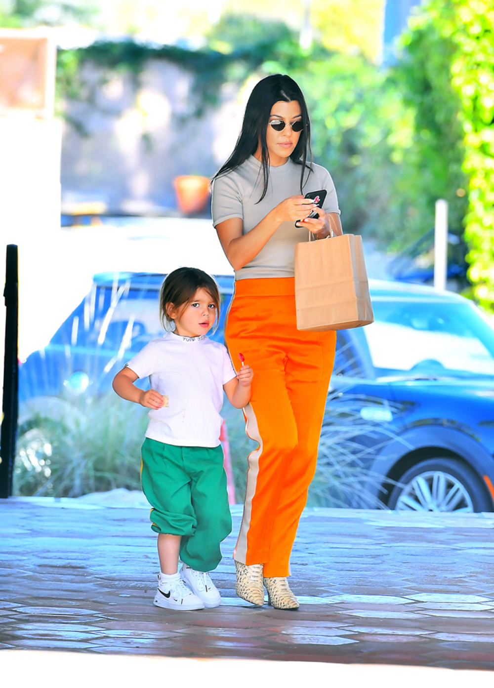 Kourtney Kardashian visits a toy store and heads to launch with daughter Reign in Malibu, CA