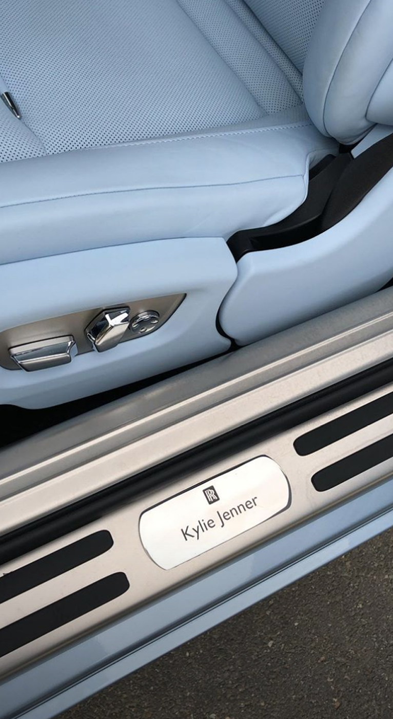 Kylie Jenner Ice Blue Rolls Royce