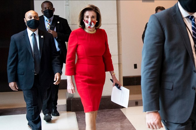 Nancy Pelosi Arrives in Washington, DC