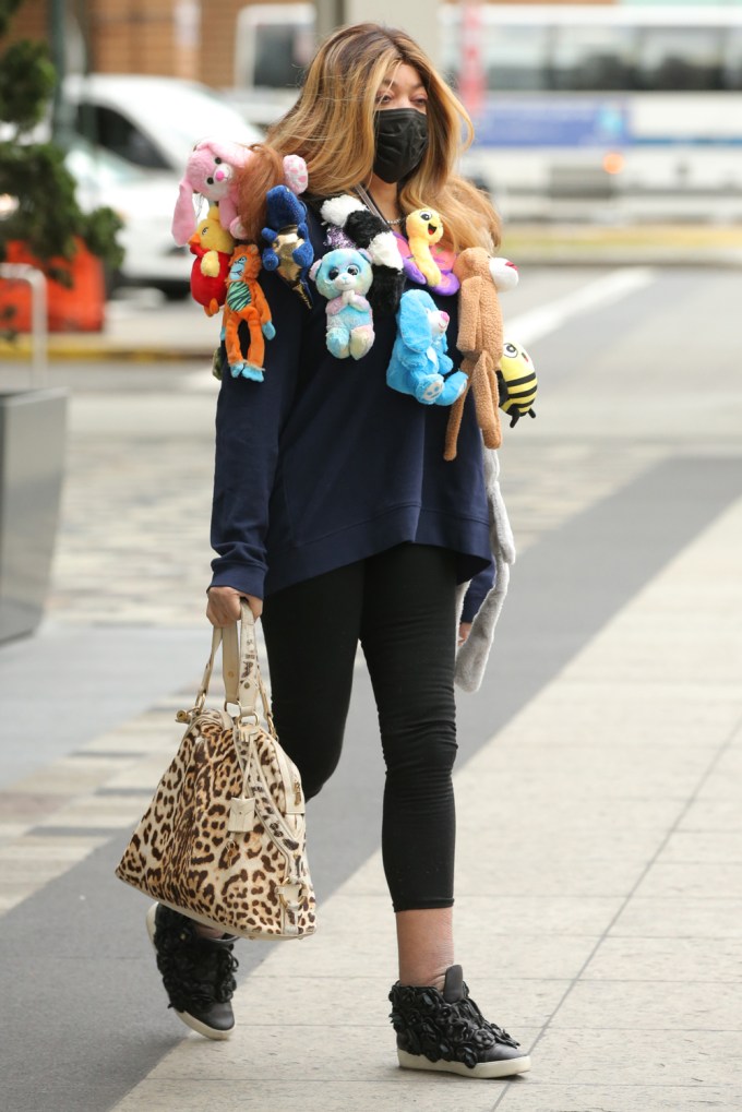 Wendy Williams wears a wild stuffed animal-covered sweatshirt