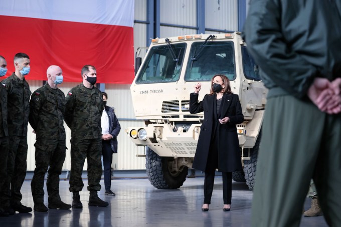 Kamala Harris & US Troops in Poland