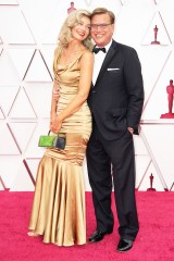 FOR EDITORIAL USE ONLY. No marketing or advertising is permitted without the prior consent of A.M.P.A.S.
Mandatory Credit: Photo by Matt Petit/A.M.P.A.S./Shutterstock (11875500tj)
Aaron Sorkin (L) and Paulina Porizkova arrive on the red carpet of The 93rd Oscars® at Union Station in Los Angeles, CA on Sunday, April 25, 2021.
93rd Annual Academy Awards, Arrivals, Los Angeles, USA - 25 Apr 2021