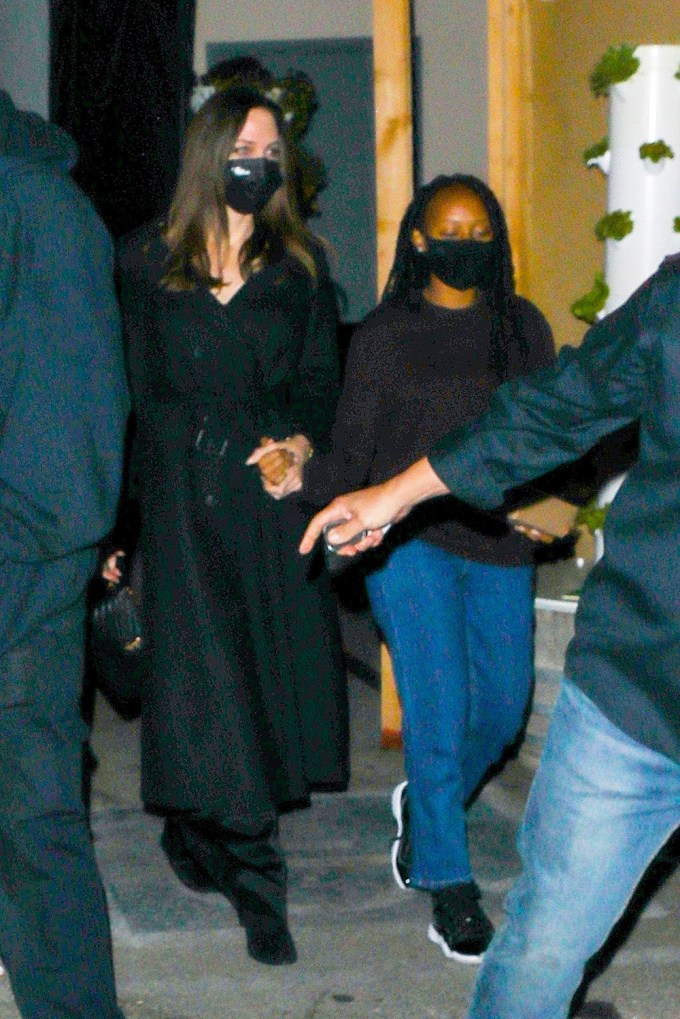 Angelina Jolie Leaves Dinner With Zahara