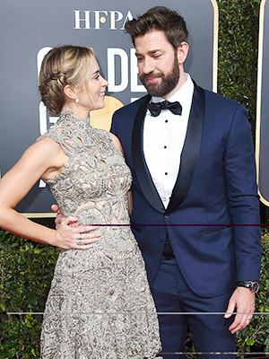 john krasinski cheers emily blunt golden globes