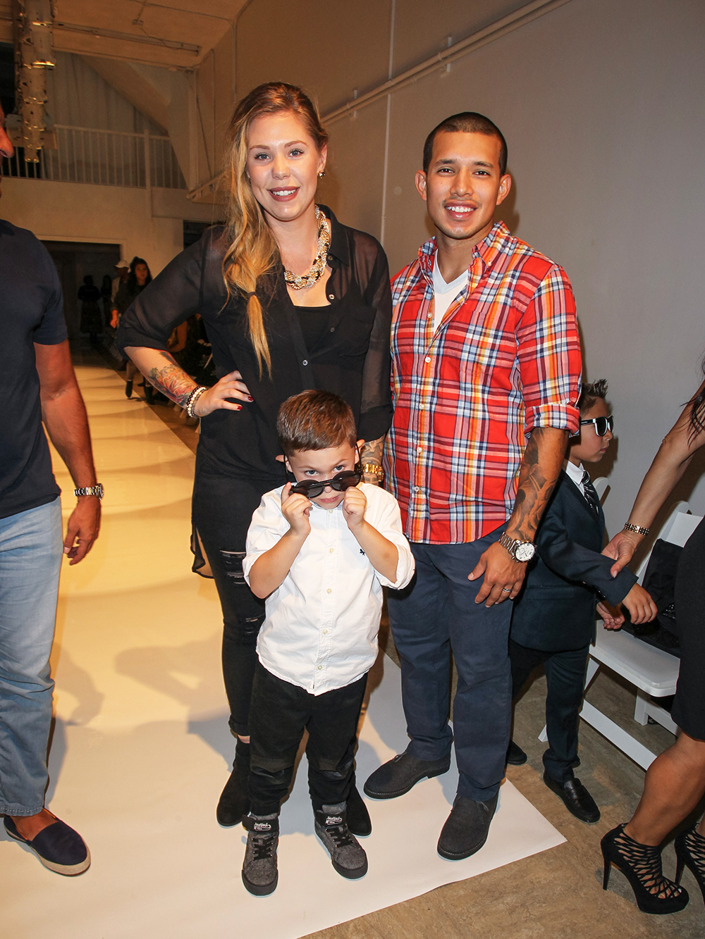 Kailyn Lowry and Javi Marroquin leaving fashion show in Soho