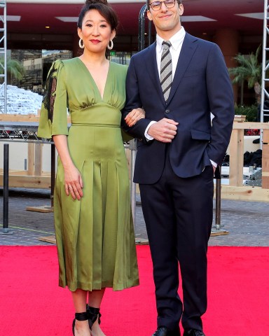 Sandra Oh, Andy Samberg76th Annual Golden Globe Awards, Preview Day, Los Angeles, USA - 03 Jan 2019