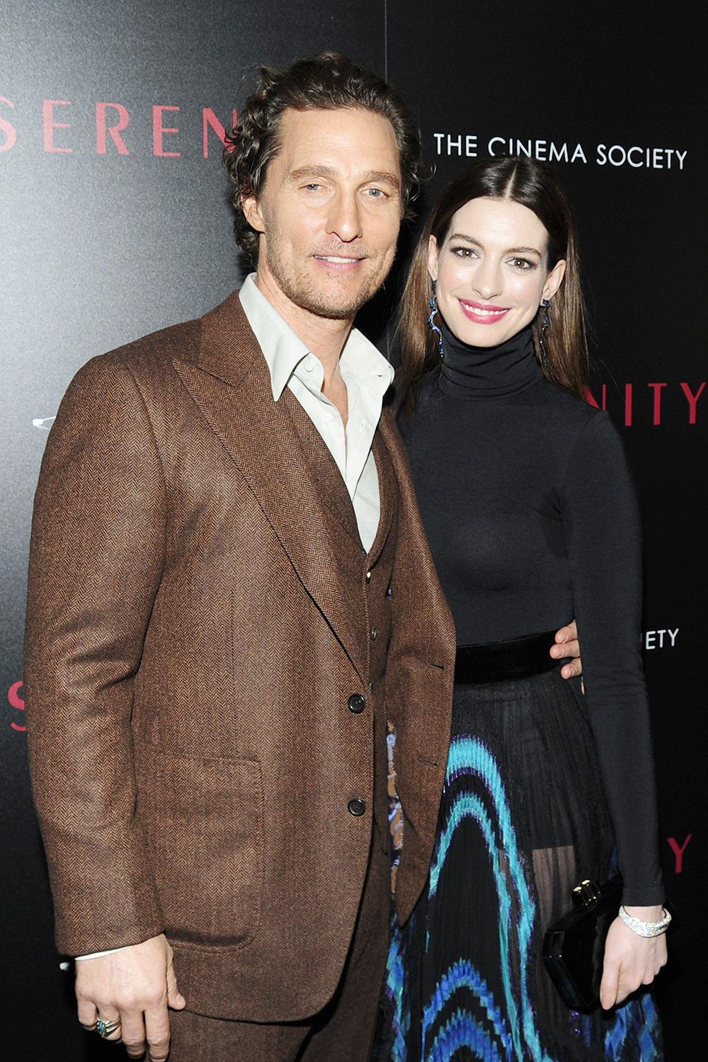 NEW YORK, NY - JANUARY 23: Matthew McConaughey and Anne Hathaway attend Aviron Pictures With The Cinema Society Host A Special Screening Of "Serenity" at Museum of Modern Art on January 23, 2019 in New York. (Photo by Paul Bruinooge/PMC) *** Local Caption *** Matthew McConaughey;Anne Hathaway