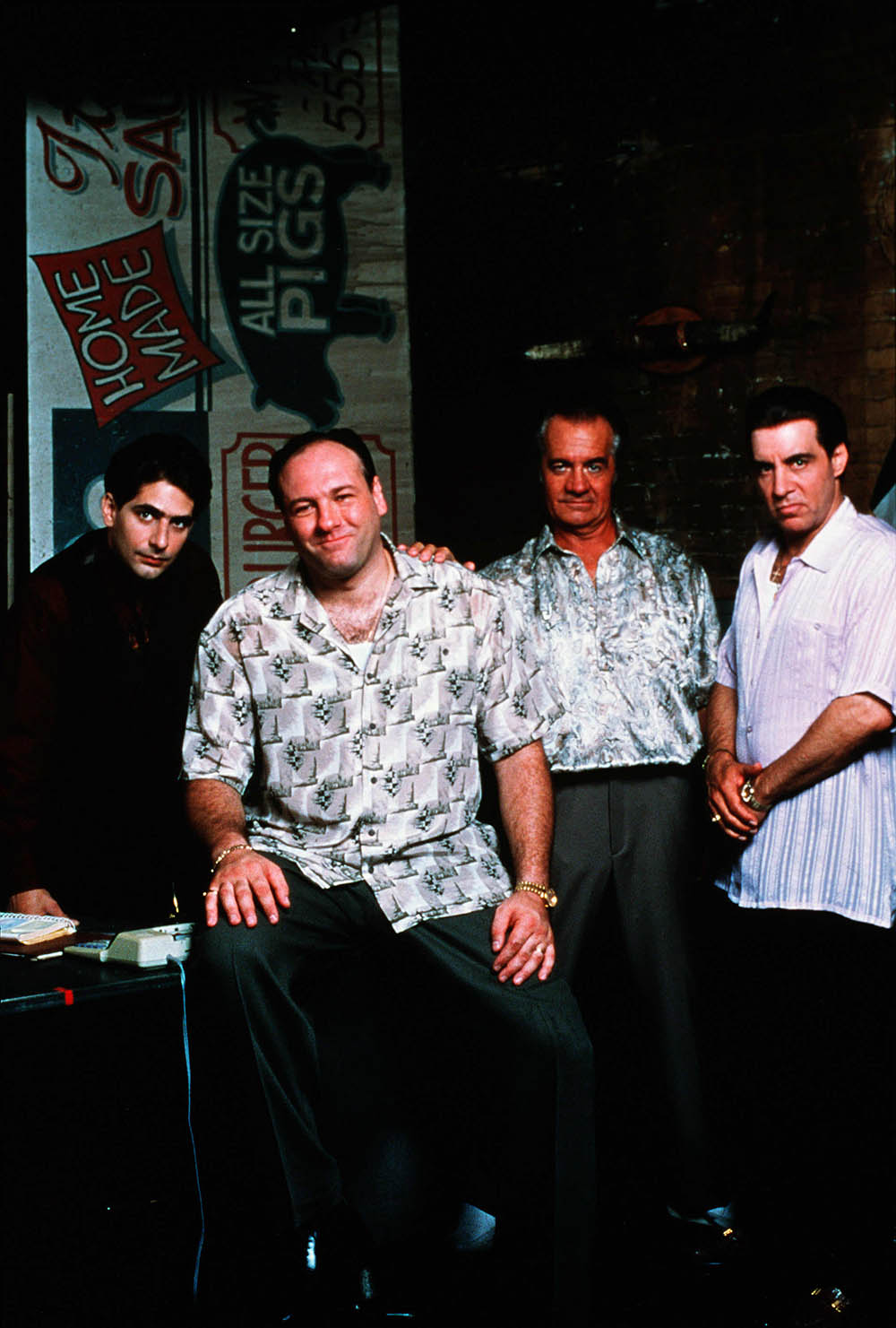 Editorial use only. No book cover usage.Mandatory Credit: Photo by Anthony Neste/Hbo/Kobal/Shutterstock (5886200d)Michael Imperioli, James Gandolfini, Tony Sirico, Steve Van ZandtThe Sopranos - 1999HboUSATelevisionOpera