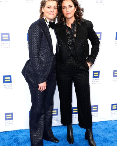 Brandi Carlile (L) and Catherine Shepherd (R) attend the Human Rights Campaign 2022 Los Angeles Dinner at JW Marriott Los Angeles L.A. LIVE in Los Angeles, California, USA, 12 March 2022.
Human Rights Campaign 2022 Los Angeles Dinner at JW Marriott Los Angeles L.A. LIVE, USA - 12 Mar 2022